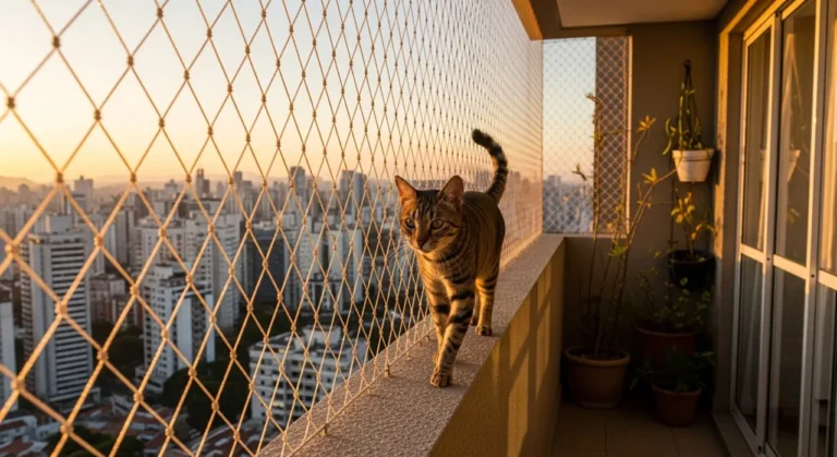 Rede de proteção para gatos em apartamento – atendimento no Jardim Anália Franco