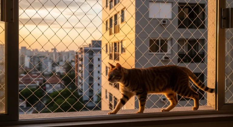 Rede de proteção para gatos em apartamento – atendimento em Moema