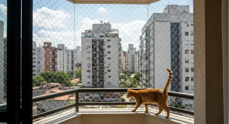 Rede de proteção para gatos em apartamento – atendimento na Mooca