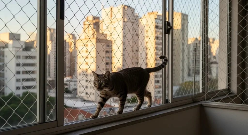 Rede de proteção para gatos em apartamento – atendimento em Pinheiros