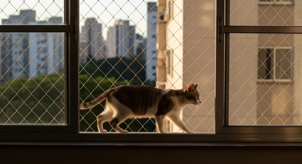 Rede de proteção para gatos em apartamento – atendimento na Saúde