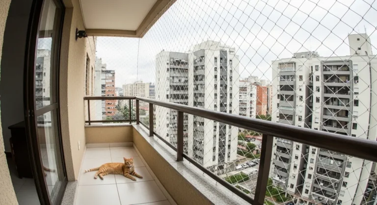 Rede de proteção para gatos em apartamento – atendimento na Saúde