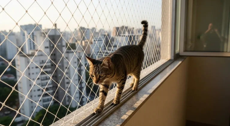 Rede de proteção para gatos em apartamento – atendimento na Vila Curuçá