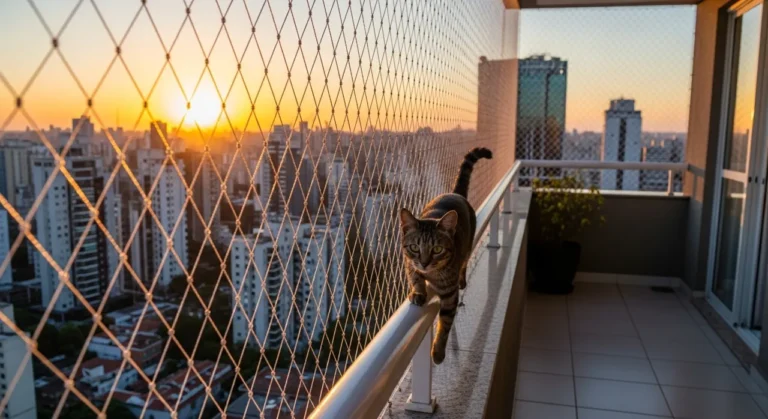 Rede de proteção para gatos em apartamento – atendimento na Vila Guarani