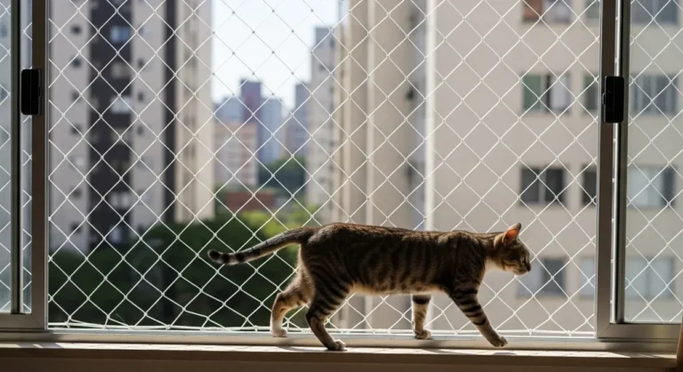 Rede de proteção para gatos em apartamento – atendimento na Vila Mascote