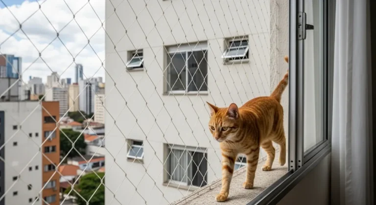Rede de proteção para gatos em apartamento – atendimento na Vila Medeiros