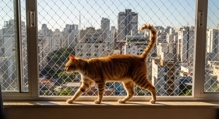 Rede de proteção para gatos em apartamento – atendimento na Zona Oeste