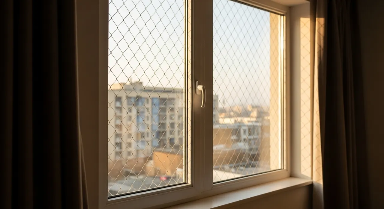 Rede de proteção em janela de apartamento – atendimento no Bosque da Saúde