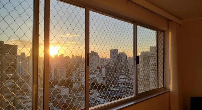 Rede de proteção em janela de apartamento – atendimento no Brás