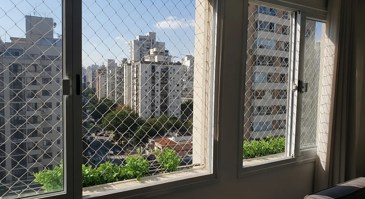 Rede de proteção em janela de apartamento – atendimento no Macedo
