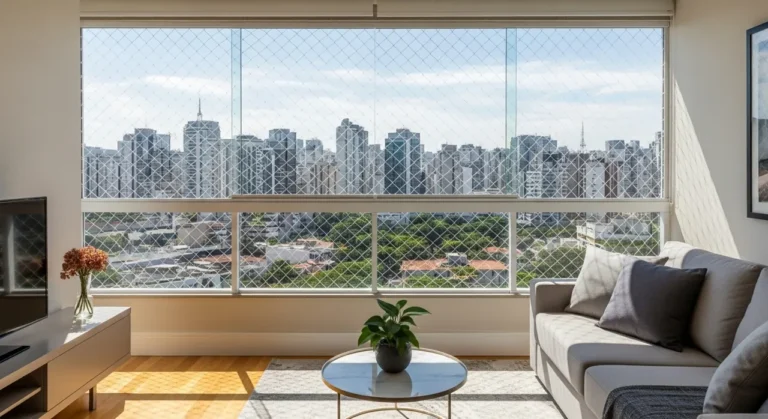 Rede de proteção em janela de apartamento – atendimento no Picanço