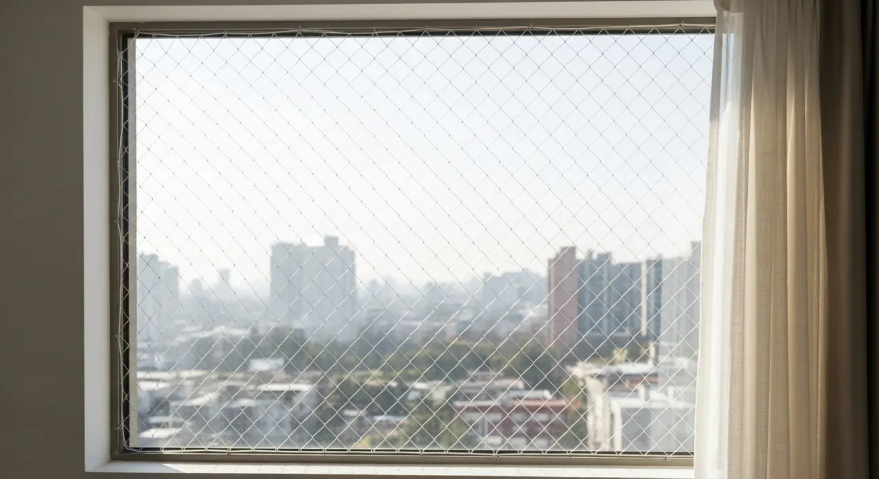 Rede de proteção em janela de apartamento – atendimento na República