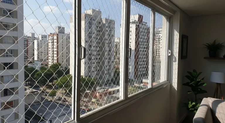Rede de proteção em janela de apartamento – atendimento na Vila Matilde