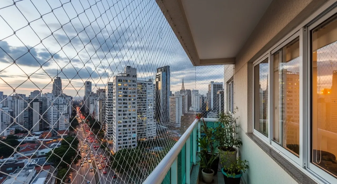 Rede de proteção em sacada de apartamento – atendimento em Aricanduva
