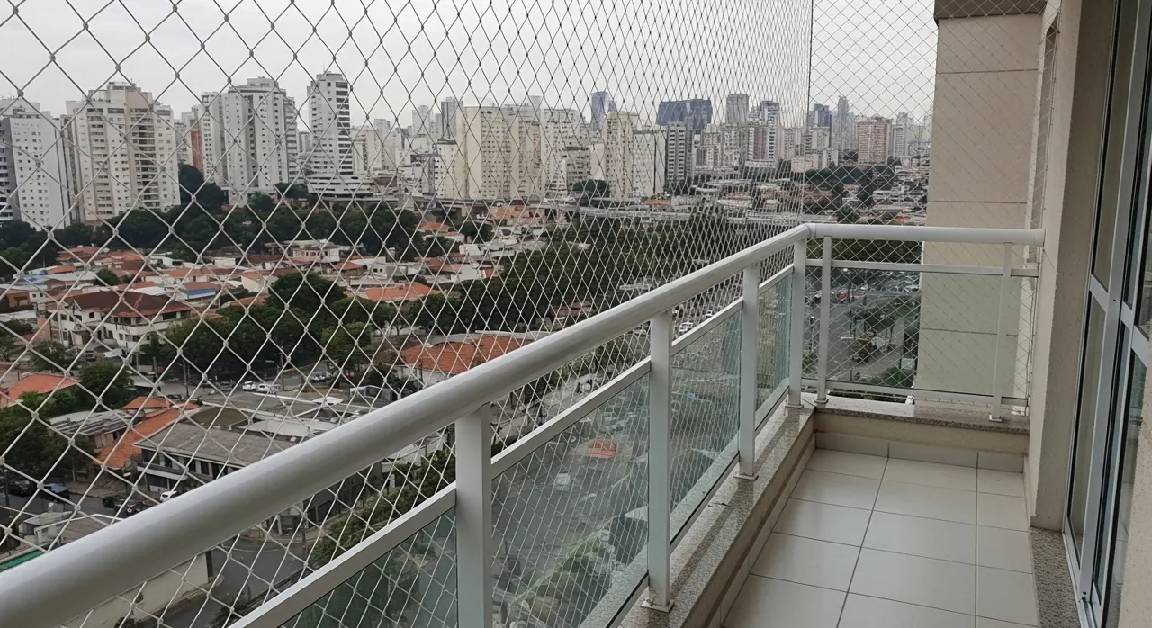 Rede de proteção em sacada de apartamento – atendimento na Brasilândia