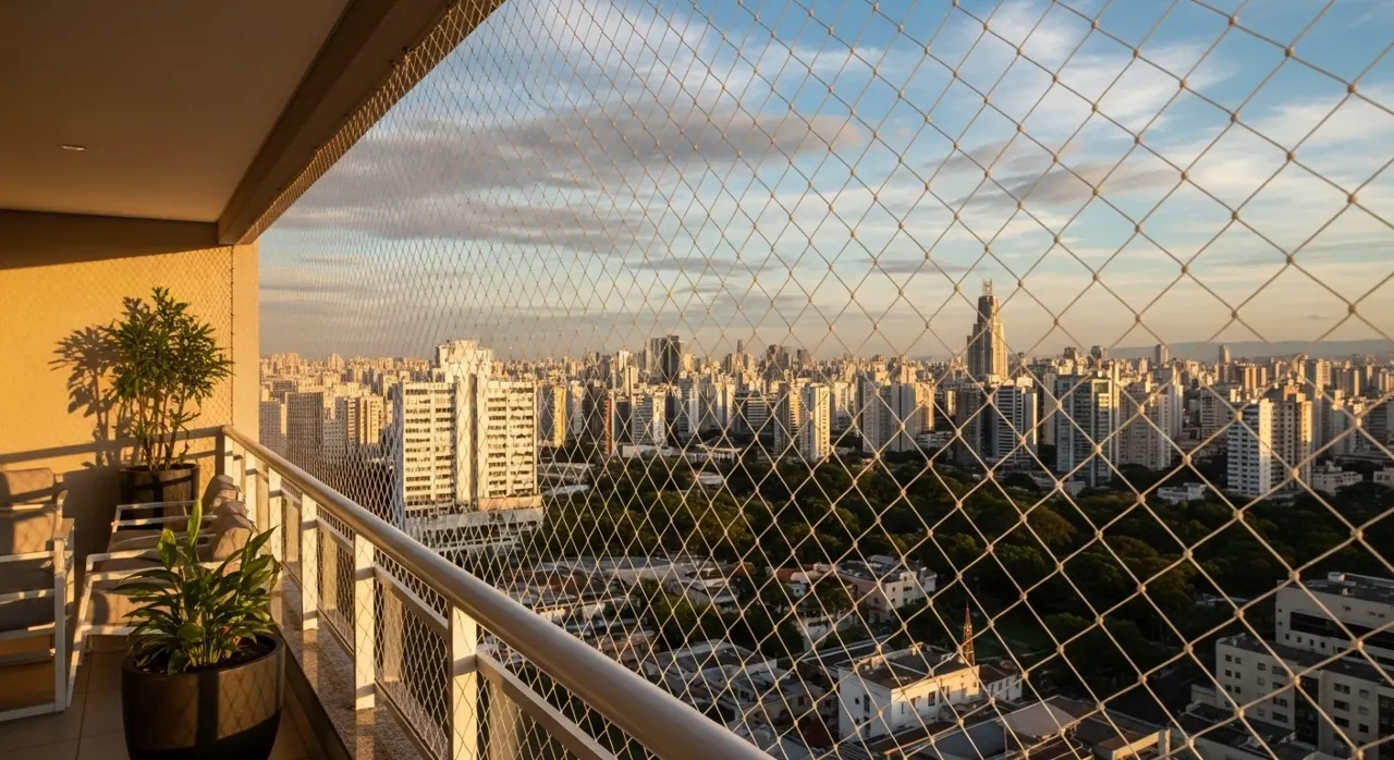 Rede de proteção em sacada de apartamento – atendimento em Guarulhos