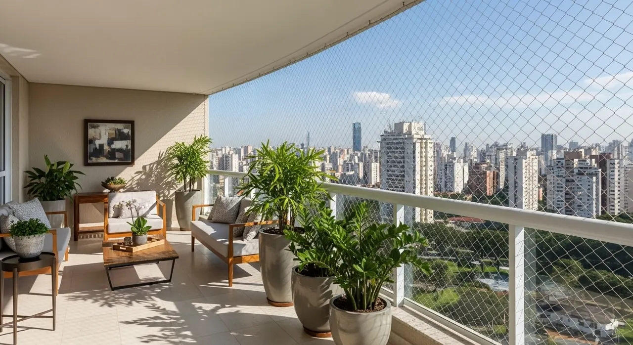 Rede de proteção em sacada de apartamento – atendimento no Ipiranga