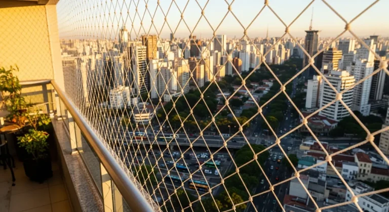 Rede de proteção em sacada de apartamento – atendimento no Macedo