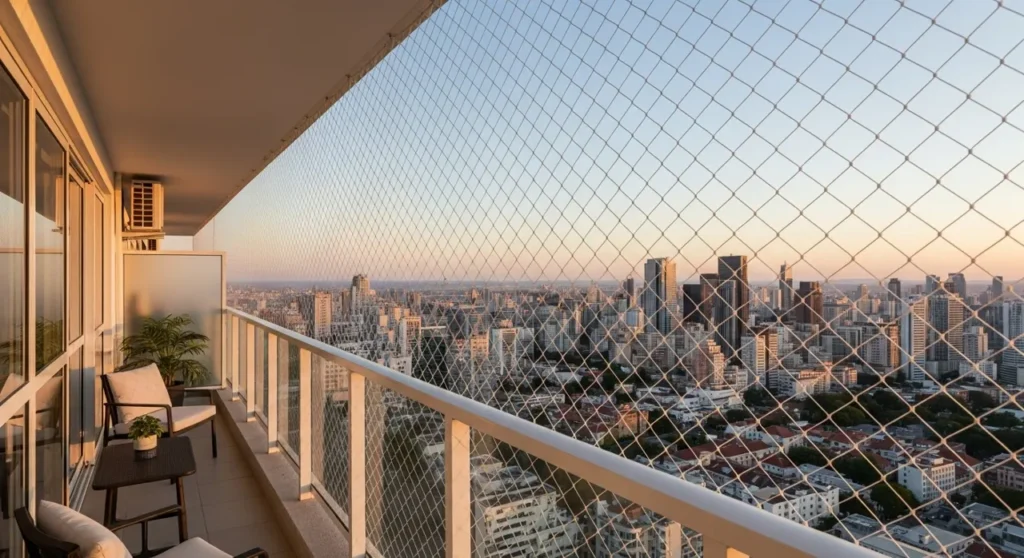 Rede de proteção em sacada de apartamento – atendimento no Picanço