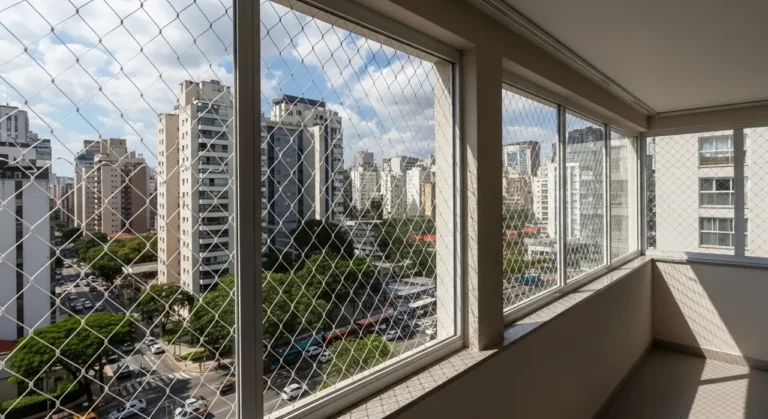 Rede de proteção em sacada de apartamento – atendimento no Picanço