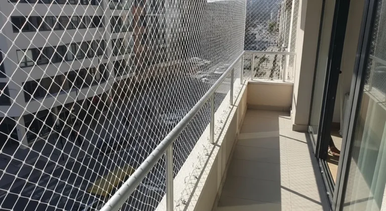 Rede de proteção em sacada de apartamento – atendimento na República