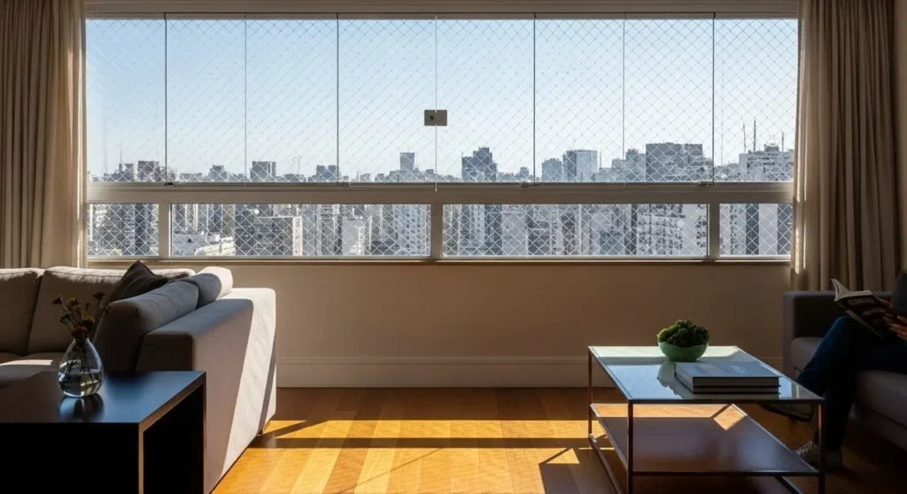 Rede de proteção em sacada de apartamento – atendimento no Tatuapé