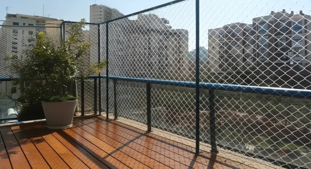 Rede de proteção em sacada de apartamento – atendimento na Vila Mascote